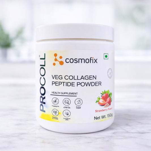 Cosmofix Procoll Veg Collagen Peptide Powder 150gm - Strawberry Flavour